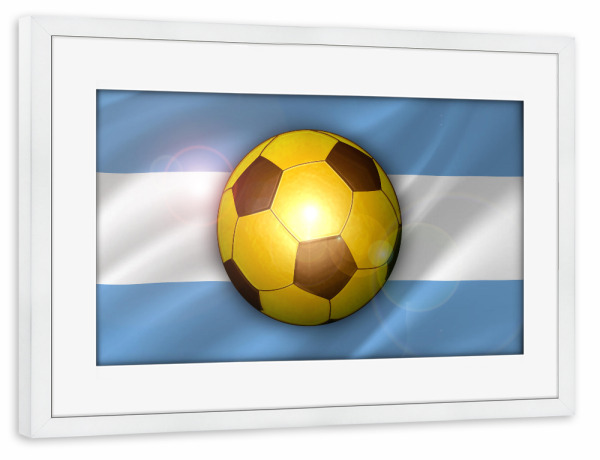 Poster mit Rahmen weiß "Argentinien Champion" artboxONE - Sport,Sport / Fußball