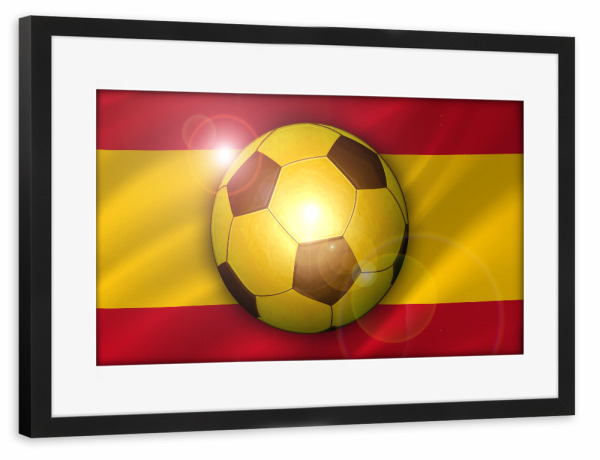 Poster mit Rahmen schwarz "Spanien Champion" artboxONE - Sport,Sport / Fußball