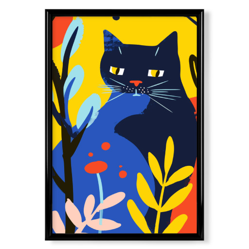 Black Cat In The Forest