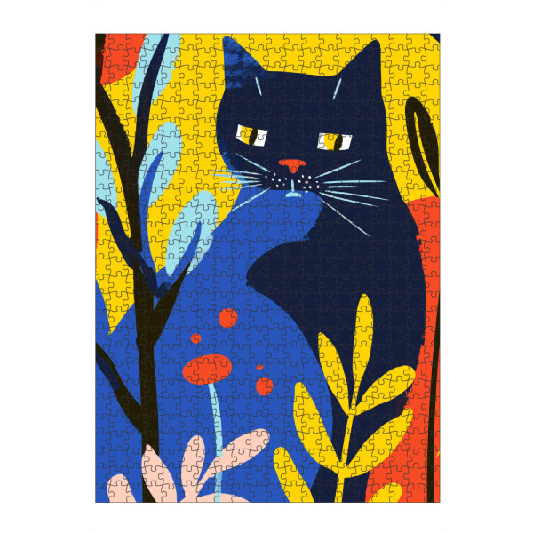 artboxONE Puzzle "Black Cat In The Forest" artboxONE - Tiere,Abstrakt