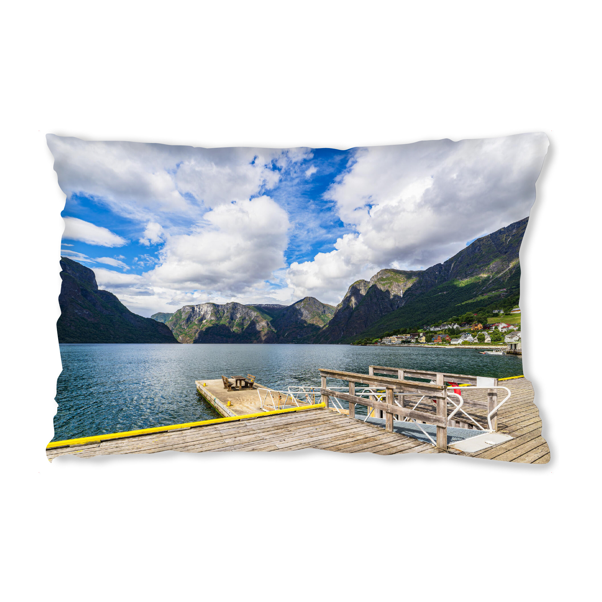 Design-Kissen "Blick über den Aurlandsfjord" artboxONE - Natur,Reise,Reise / Strand und Meer,Reise / Länder