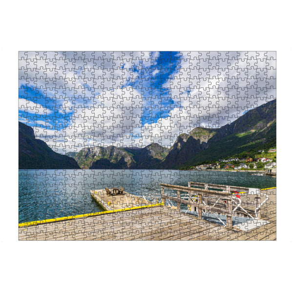 Puzzle Ravensburger "Blick über den Aurlandsfjord" artboxONE - Natur,Reise,Reise / Strand und Meer,Reise / Länder