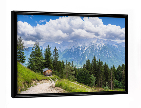 Poster mit schwarzem Rahmen "Blick vom Hohen Kranzberg" artboxONE - Natur,Reise