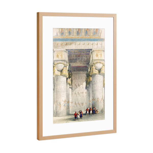 Poster mit Rahmen Kupfer "Tempel von Dendera" artboxONE - Reise,Architektur,Reise / Afrika