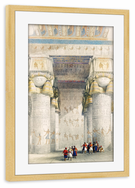 Poster mit Rahmen kiefer "Tempel von Dendera" artboxONE - Reise,Architektur,Reise / Afrika