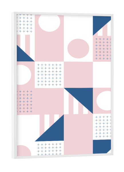 Poster mit weißem Rahmen "Riviera Tiles Pink Vibes" artboxONE - Abstrakt,Geometrie