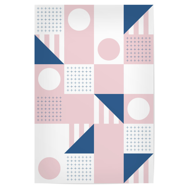 Poster 30x20 cm "Riviera Tiles Pink Vibes" artboxONE - Abstrakt,Geometrie