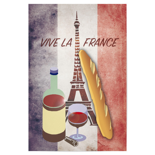 Poster "Vive La France!" artboxONE - Städte,Reise,Essen & Trinken,Städte / Paris,Reise / Länder