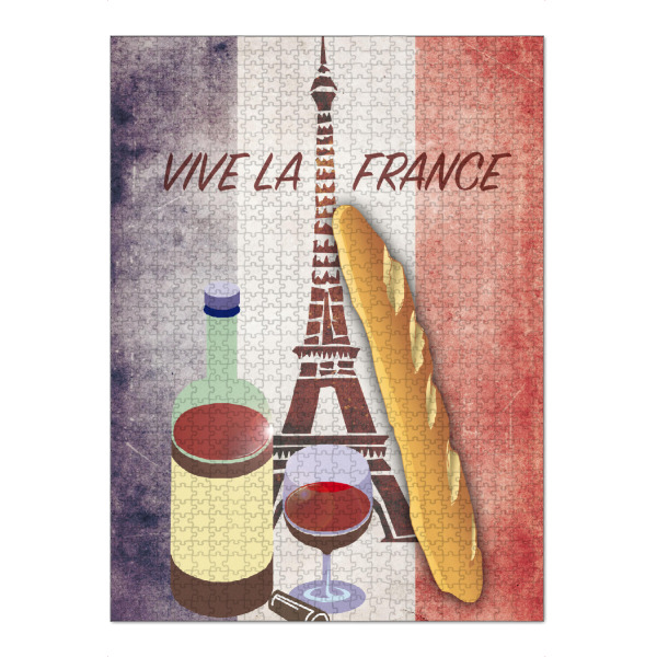Puzzle Ravensburger "Vive La France!" artboxONE - Städte,Reise,Essen & Trinken,Städte / Paris,Reise / Länder