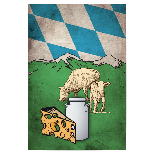 Poster "Bayern Milch" artboxONE - Reise,Essen & Trinken,Reise / Länder