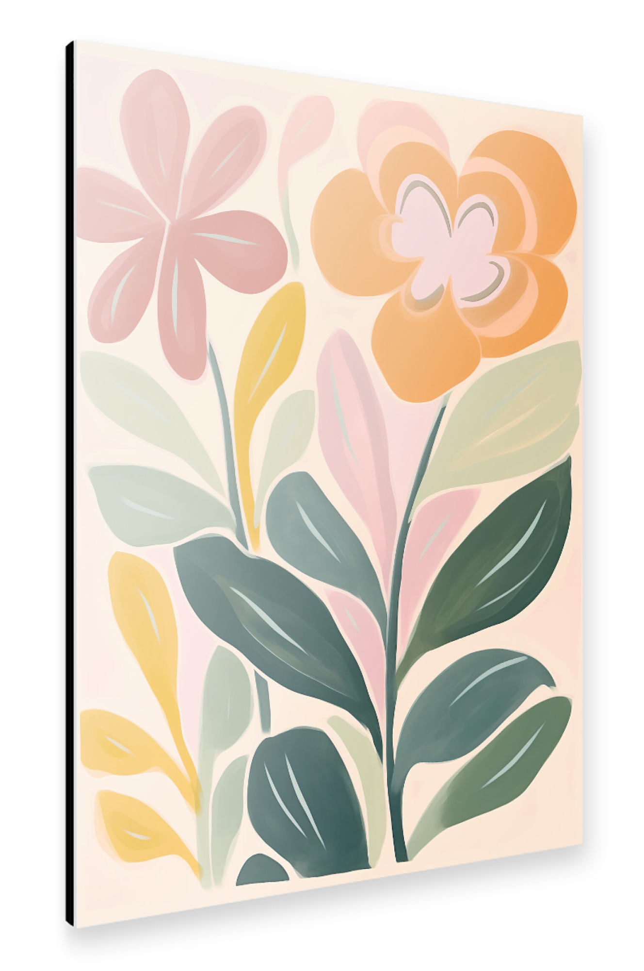 Alu-Dibond "Pastell Boho Blüten" 75x50 cm artboxONE