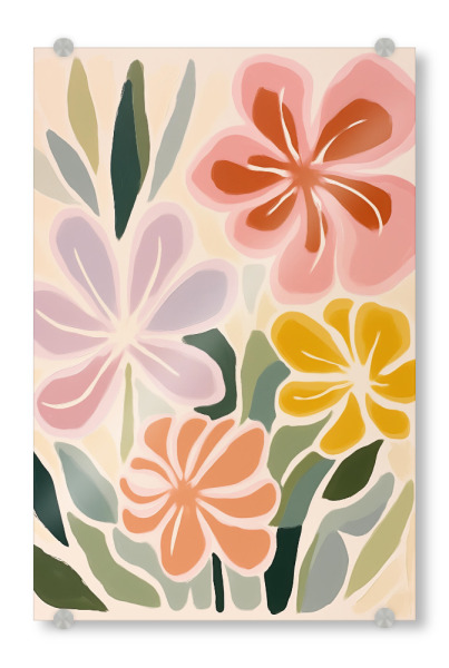 Acrylglasbild "Pastell Blüten Romantik" artboxONE - Natur,Floral,Abstrakt