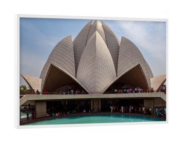 Poster mit weißem Rahmen "Der Lotus Tempel in Neu Delhi" artboxONE - Architektur,Reise / Asien - Indien,Neu delhi,Tempel,Lotus tempel,Lotustempel