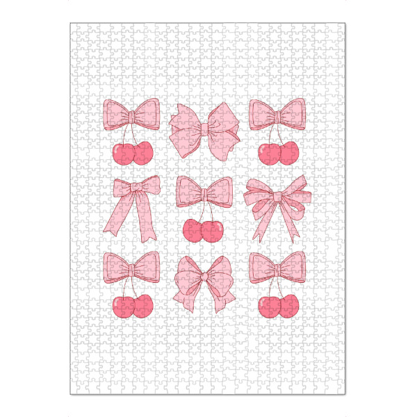 Puzzle Ravensburger "Kirschen und Schleifen" artboxONE - Abstrakt