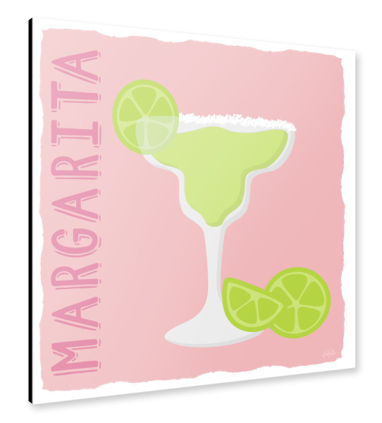 Alu-Dibond "Pop Margarita" 30x30 cm artboxONE