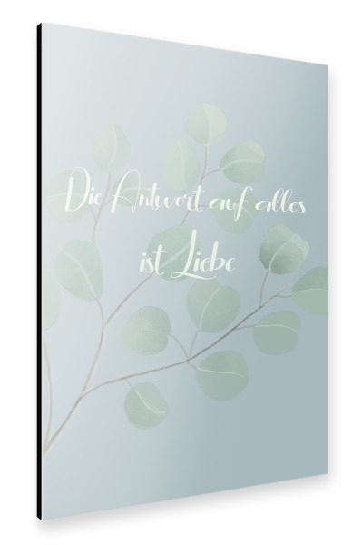 Alu-Dibond "Antwort auf Liebe" 30x20 cm artboxONE