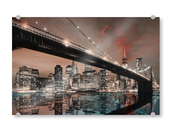 Acrylglasbild "NYC-Reflexion" artboxONE - Städte / New York,Reise - New york,New york,New york city