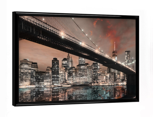 Poster mit schwarzem Rahmen "NYC-Reflexion" artboxONE - Städte / New York,Reise - New york,New york,New york city