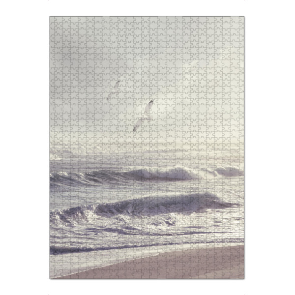 Puzzle Ravensburger "Den Wind einfangen" artboxONE - Tiere,Reise / Strand und Meer - Vögel,Strand,Küste,Küste,Meer - Bild vögel
