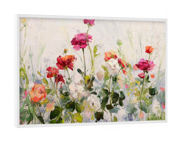 Poster mit weißem Rahmen "Persische Butterblumen" artboxONE - Natur,Floral - Blumen,Blumen
