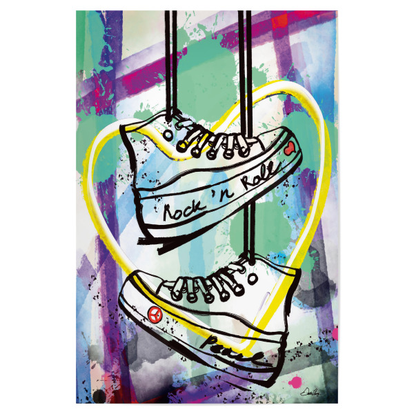 Poster 30x20 cm "Pop-Glam-Topper-Sneaker" artboxONE - Menschen,Streetart - Mode,Turnschuhe,Grafik