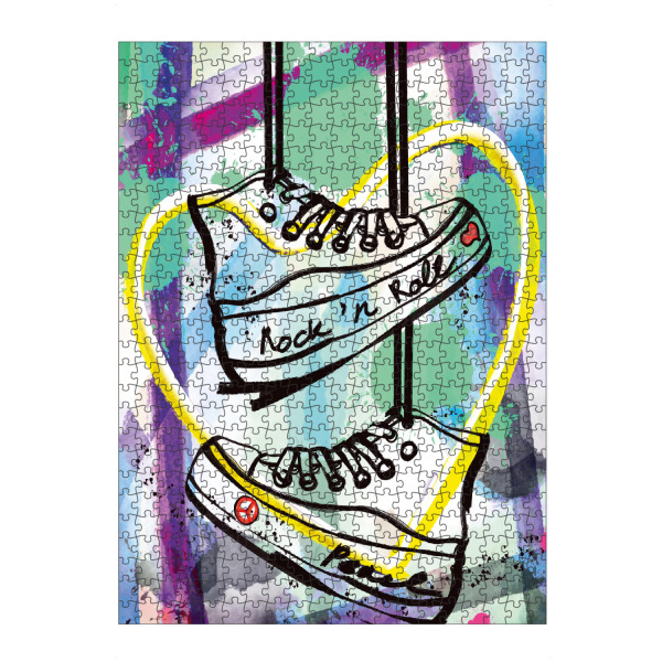 artboxONE Puzzle "Pop-Glam-Topper-Sneaker" artboxONE - Menschen,Streetart - Mode,Turnschuhe,Grafik - Bild mode
