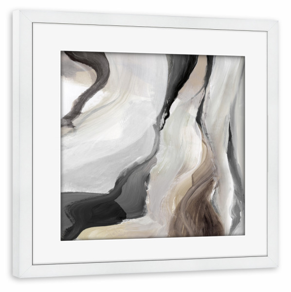 Poster mit Rahmen weiß "Abstrakter Strom" artboxONE - Abstrakt - Abstrakt,Stream