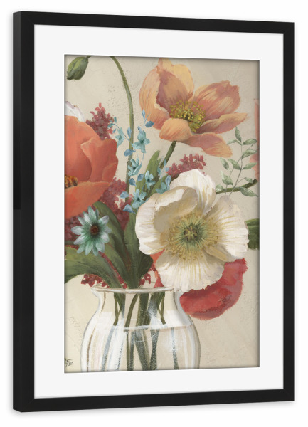 Poster mit Rahmen schwarz "Mohnzeit" artboxONE - Floral - Blumen,Blumen,Mohn,Mohnblumen