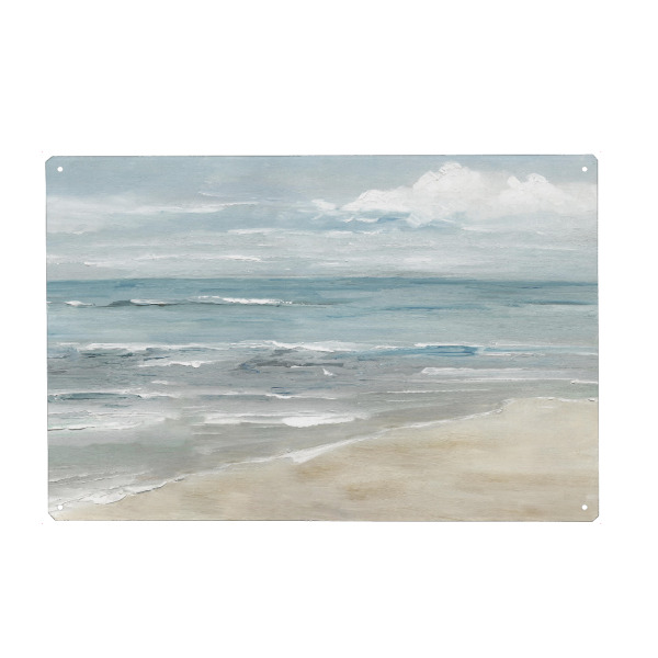 Metall Poster "Weicher Troststrand" artboxONE - Abstrakt,Reise / Strand und Meer - Strand,Meer,Küste,Küste - Blechschild