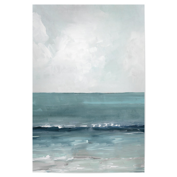 Poster "Teal Seas-Fortsetzung" artboxONE - Abstrakt,Reise / Strand und Meer - Blau,Grün,Küste,Küste,Wasser,Ozean