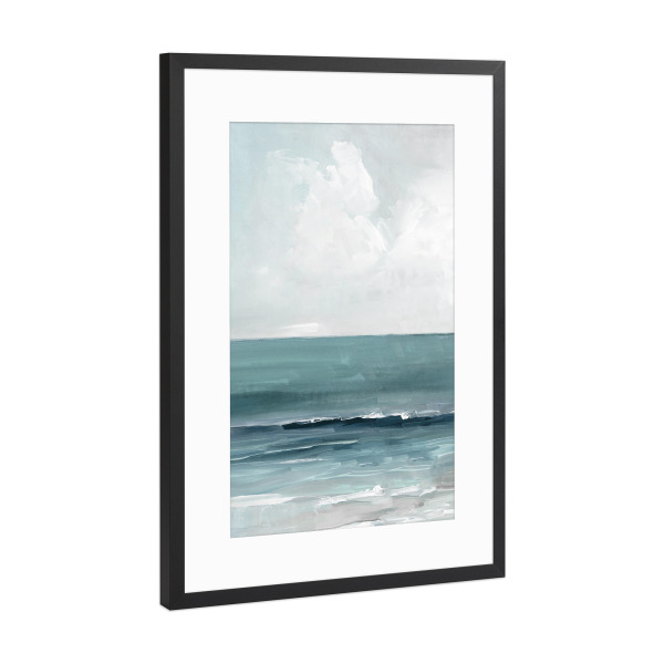 Poster mit Rahmen Schwarz (Metallic) "Blaugrüne Meere" artboxONE - Abstrakt,Reise / Strand und Meer