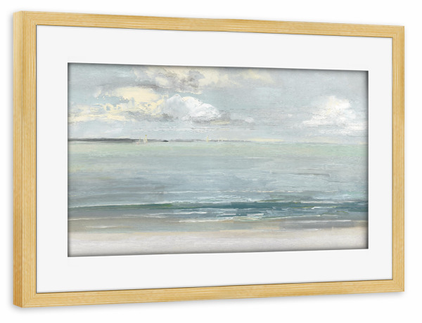 Poster mit Rahmen kiefer "Ruhiger Klang" artboxONE - Abstrakt,Reise / Strand und Meer - Ozean,Küste,Küste