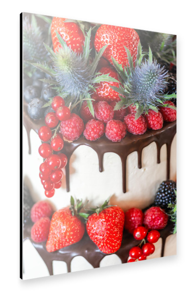 Alu-Dibond "Leckerere Früchte-Torte" 30x20 cm artboxONE
