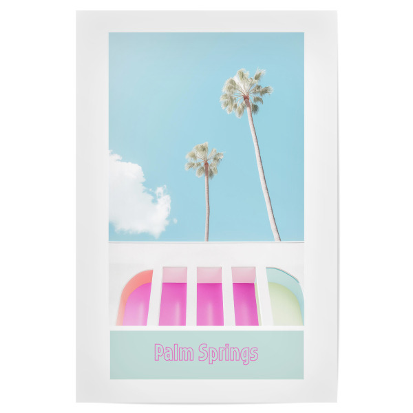 Poster 30x20 cm "Pastel Palm Springs" artboxONE - Typografie,Architektur,Reise / Länder