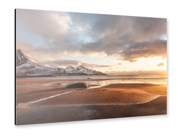 Alu-Dibond "Strand in Norwegen" 30x20 cm artboxONE