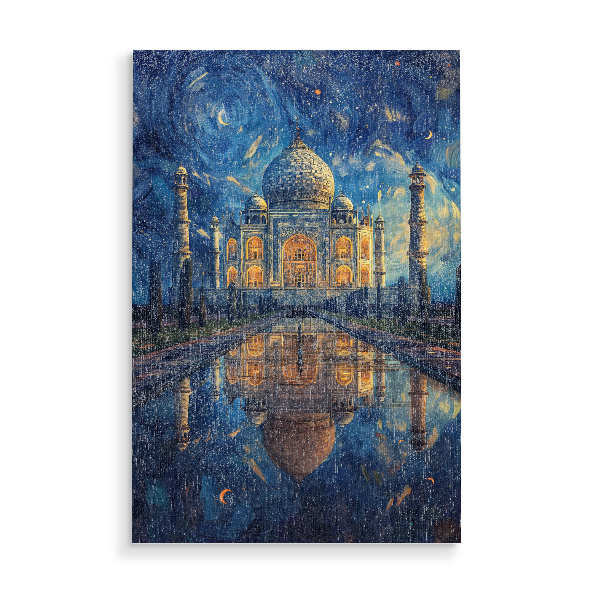 Holzbild "Taj Mahal - Van Gogh" artboxONE - Städte,Reise,Architektur