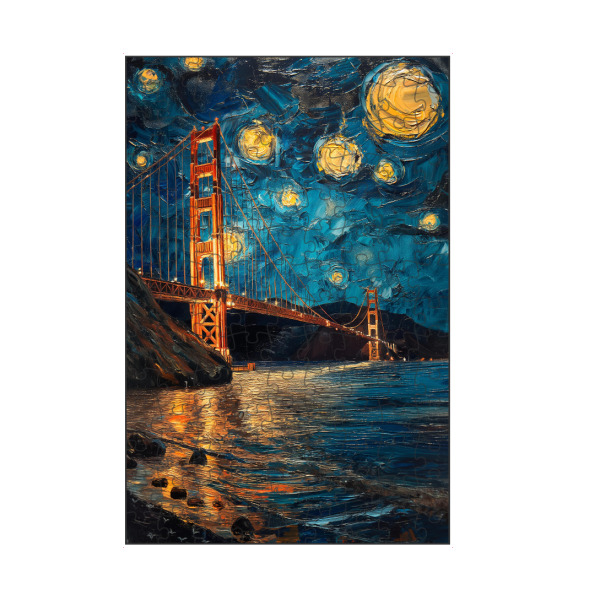 artboxONE Puzzle "Golden Gate Bridge - Van Gogh" artboxONE - Städte,Reise,Architektur