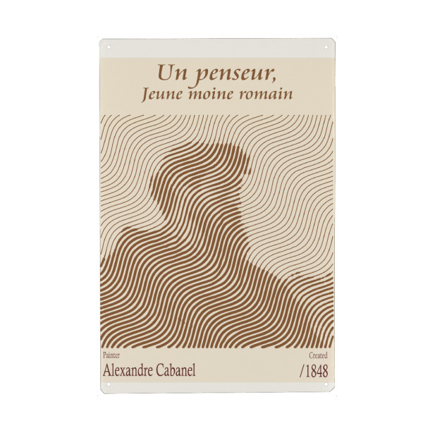 Metall Poster "Ein Denker, mein Junge" artboxONE - Abstrakt