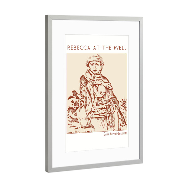 Poster mit Rahmen Silber "Rebecca am Brunnen" artboxONE - Abstrakt