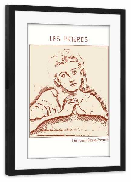 Poster mit Rahmen schwarz "Les prières von Léon-Jean" artboxONE - Abstrakt