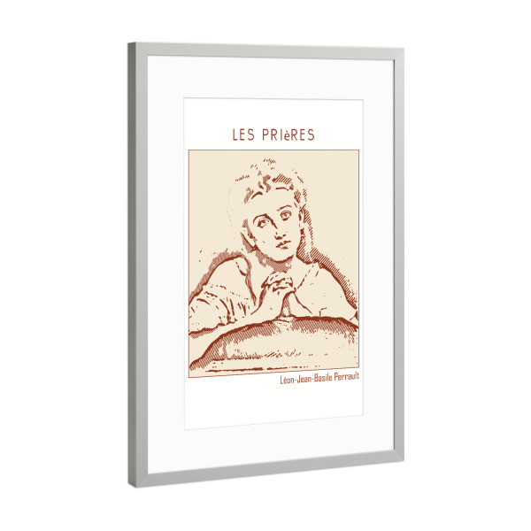 Poster mit Rahmen Silber "Les prières von Léon-Jean" artboxONE - Abstrakt
