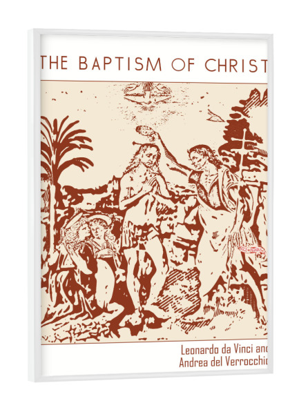 Poster mit weißem Rahmen "The Baptism of Christ" artboxONE - Abstrakt