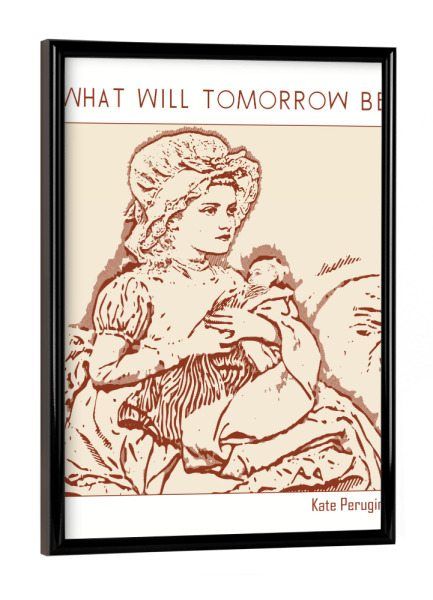 Poster mit schwarzem Rahmen "Was wird morgen sein" artboxONE - Abstrakt