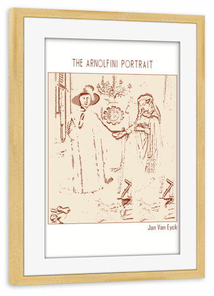 Poster mit Rahmen kiefer "Das Arnolfini-Porträt" artboxONE - Abstrakt