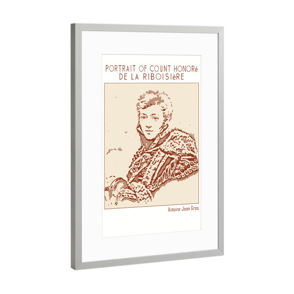 Poster mit Rahmen Silber "Graf Honoré de La Riboisière" artboxONE - Abstrakt