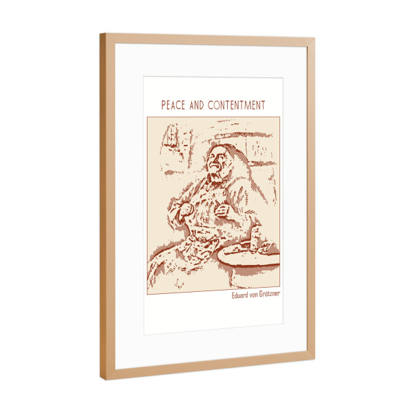 Poster mit Rahmen Kupfer "Frieden und Zufriedenheit" artboxONE - Abstrakt