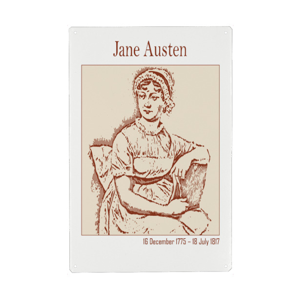 Metall Poster "Jane Austen – English novelist" artboxONE - Abstrakt
