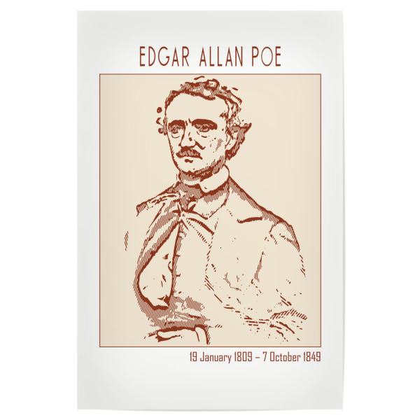 Poster 30x20 cm "Edgar Allan Poe" artboxONE - Abstrakt