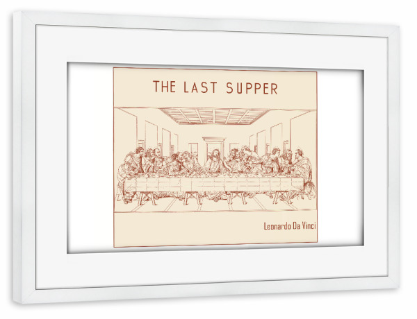 Poster mit Rahmen weiß "The Last Supper" artboxONE - Abstrakt