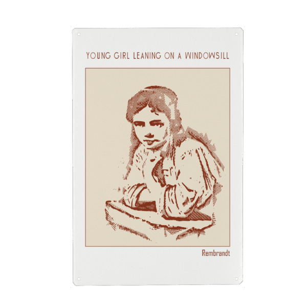 Holzbild "Junges Mädchen lehnt sich" artboxONE - Abstrakt